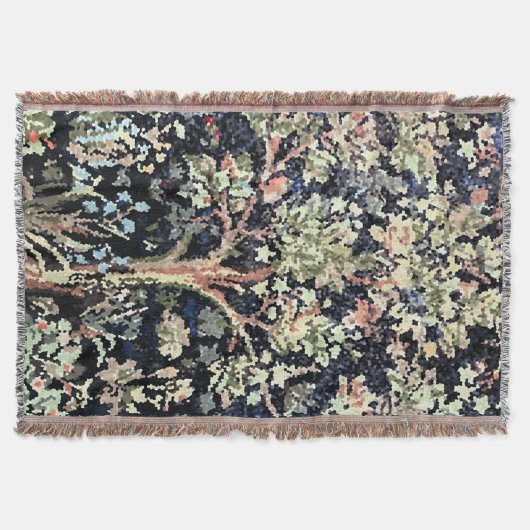 William Morris Tree of Life Throw Blanket Decke (Vorderseite)