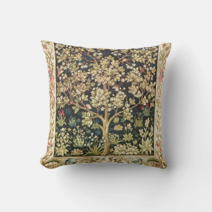 William Morris Tree of Life Vintag Pre-Raphaelite Kissen