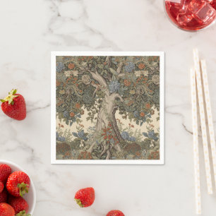 William Morris Tree of Life Vintag Pre-Raphaelite Serviette
