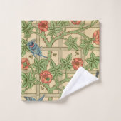 William Morris Trellis Classic Wallpaper Design Badhandtuch Set (Waschlappen)