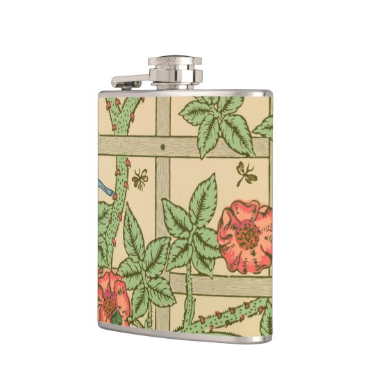 William Morris Trellis Classic Wallpaper Design Flachmann (Links)