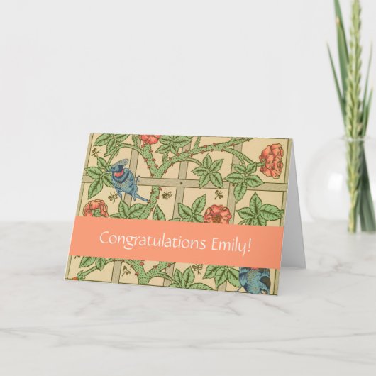 William Morris Trellis Classic Wallpaper Design Karte (Vorderseite)