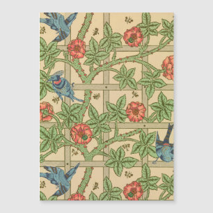 William Morris Trellis Classic Wallpaper Design Magnetkarte