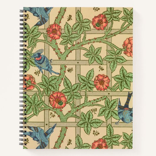 William Morris Trellis Classic Wallpaper Design Notizblock (Vorderseite)