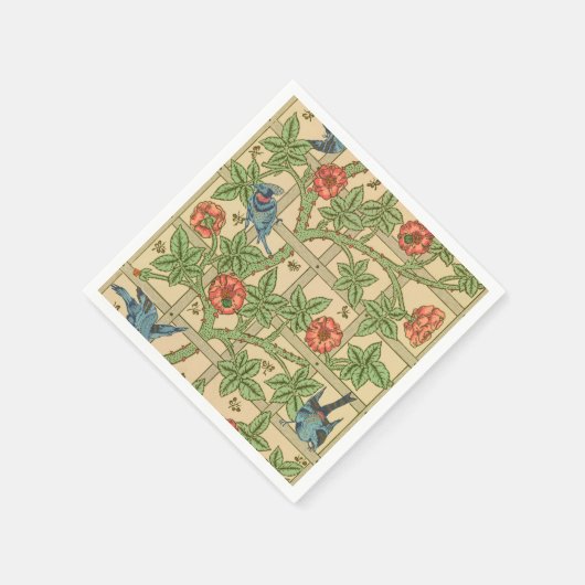 William Morris Trellis Classic Wallpaper Design Serviette (Ecke)