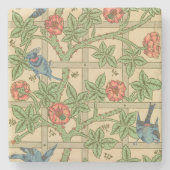 William Morris Trellis Classic Wallpaper Design Steinuntersetzer (Vorderseite)