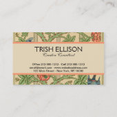 William Morris Trellis Classic Wallpaper Design Visitenkarte (Rückseite)