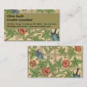 William Morris Trellis Classic Wallpaper Design Visitenkarte (Vorne/Hinten)