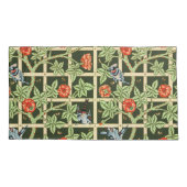 William Morris Trellis Pattern in Green Kissenbezug (Rückseite)
