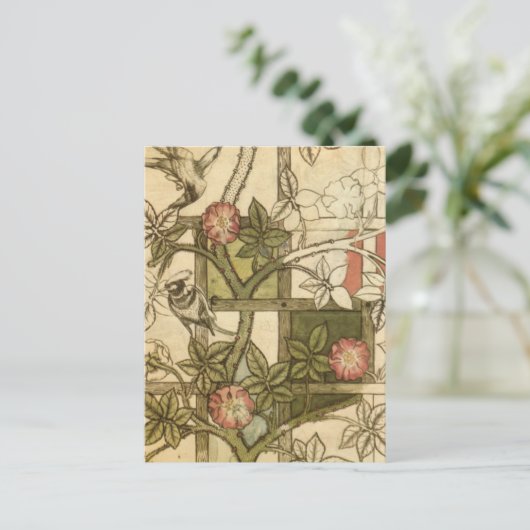 William Morris - Trellis Postkarte (Stehend Vorderseite)