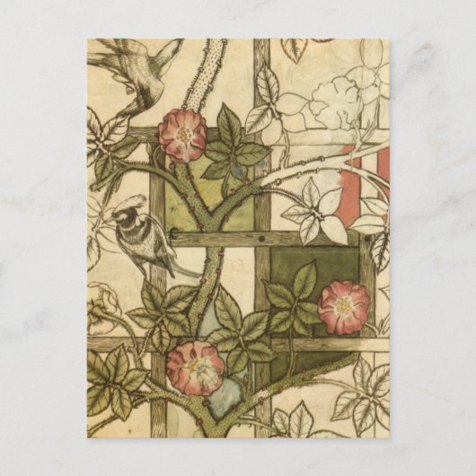 William Morris - Trellis Postkarte (Vorderseite)