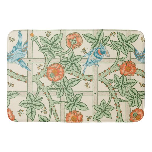 William Morris Trellis Victorian Wallpaper Badematte (Vorderseite)