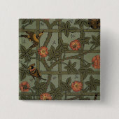 William Morris Trellis Wallpaper Art Button (Vorderseite)