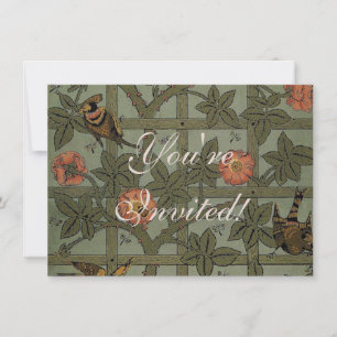 William Morris Trellis Wallpaper Art Einladung