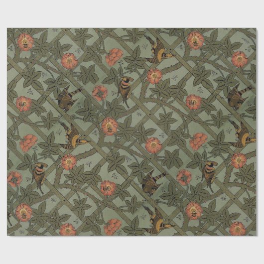 William Morris Trellis Wallpaper Art Geschenkpapier (Flach)