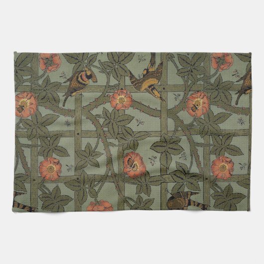 William Morris Trellis Wallpaper Art Geschirrtuch (Horizontal)