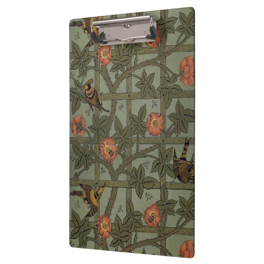 William Morris Trellis Wallpaper Art Klemmbrett (Links)