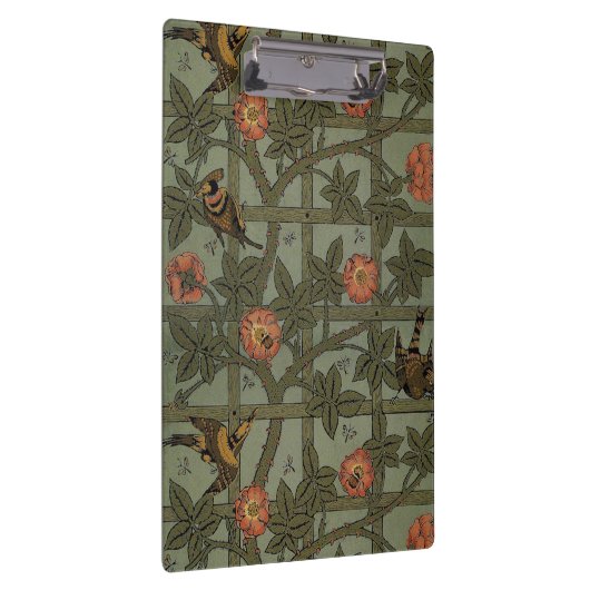 William Morris Trellis Wallpaper Art Klemmbrett (Rechts)