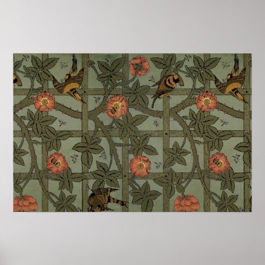 William Morris Trellis Wallpaper Art Poster (Vorne)