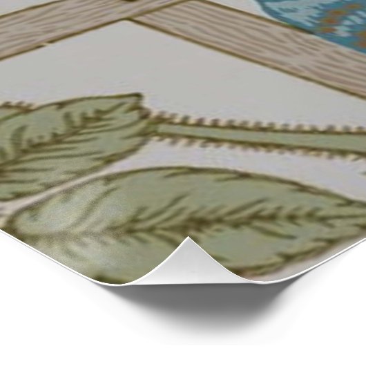 William Morris Trellis Wallpaper Art Poster (Ecke)