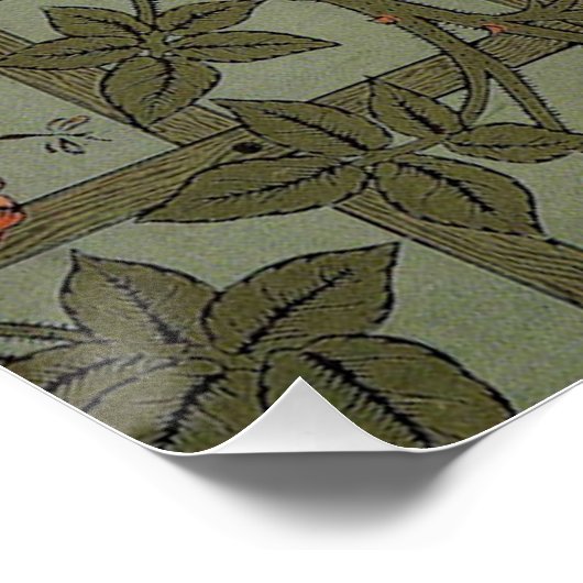 William Morris Trellis Wallpaper Art Poster (Ecke)