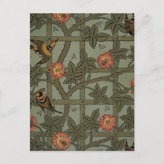 William Morris Trellis Wallpaper Art Postkarte (Vorderseite)