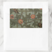 William Morris Trellis Wallpaper Art Rechteckiger Aufkleber (Tasche)