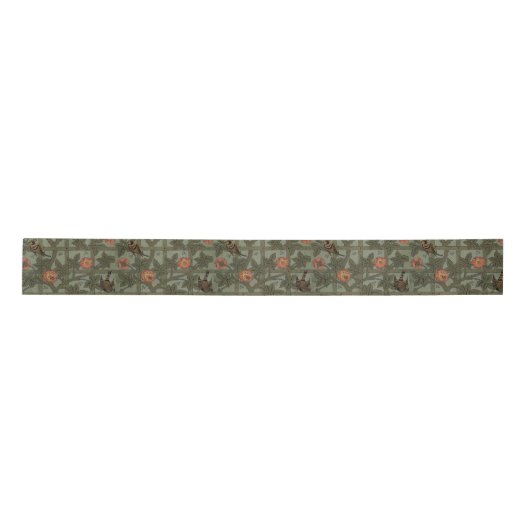 William Morris Trellis Wallpaper Art Satinband (Vorderseite)