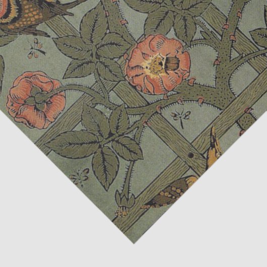 William Morris Trellis Wallpaper Art Seidenpapier (Ausschnitt)