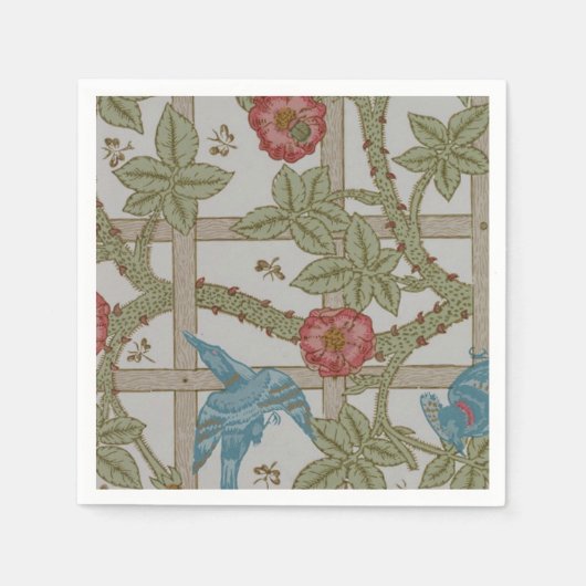 William Morris Trellis Wallpaper Art Serviette (Vorderseite)