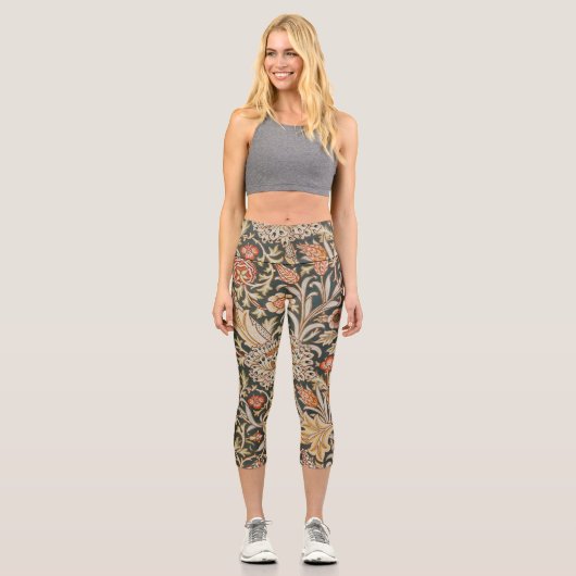 William Morris Trent Garden Blume Classic Botanic Capri Leggings (Vorderseite)