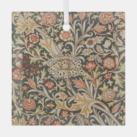 William Morris Trent Garden Blume Classic Botanic Ornament Aus Glas (Vorderseite)