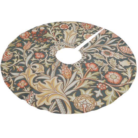 William Morris Trent Garden Blume Classic Botanic Polyester Weihnachtsbaumdecke (Schrägansicht)