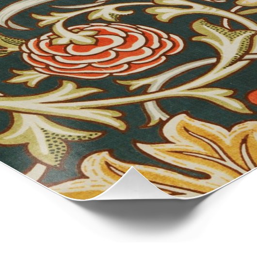 William Morris Trent Garden Blume Classic Botanic Poster (Ecke)