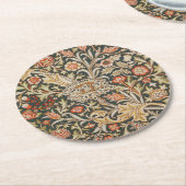 William Morris Trent Garden Blume Classic Botanic Runder Pappuntersetzer (Angewinkelt)