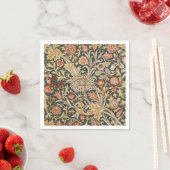 William Morris Trent Garden Blume Classic Botanic Serviette (Beispiel)