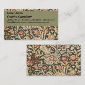 William Morris Trent Garden Blume Classic Botanic Visitenkarte (Vorne/Hinten)