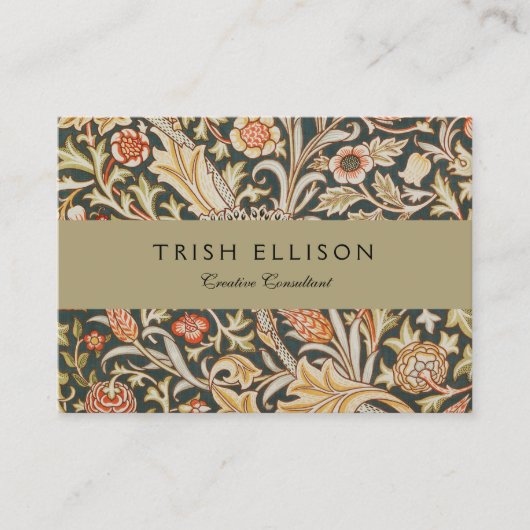 William Morris Trent Garden Blume Classic Botanic Visitenkarte (Vorderseite)