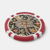 William Morris Trent Garden Blume Pattern Classic Pokerchips (Einzeln)