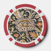 William Morris Trent Garden Blume Pattern Classic Pokerchips (Rückseite)