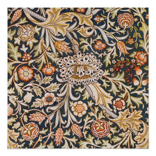 William Morris Trent Garden Blume Pattern Classic Poster (Vorderseite)