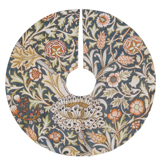 William Morris Trent Garden Flower Pattern Classic Polyester Weihnachtsbaumdecke (Vorderseite)