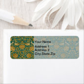 William Morris Tudor Rose Pattern Blue Golden (Insitu)