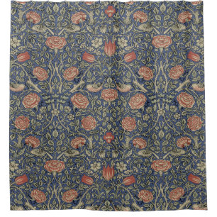 William Morris Tudor Rose Wallpaper Duschvorhang