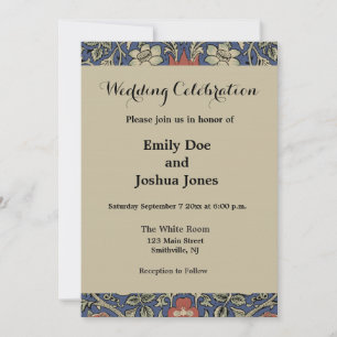 William Morris Tudor Rose Wallpaper Einladung