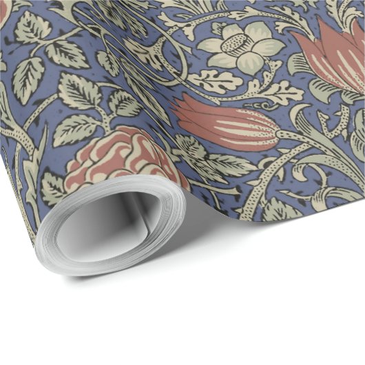 William Morris Tudor Rose Wallpaper Geschenkpapier (Rolleneckpunkt)