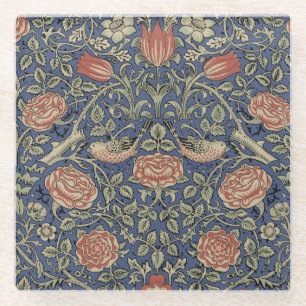 William Morris Tudor Rose Wallpaper Glasuntersetzer