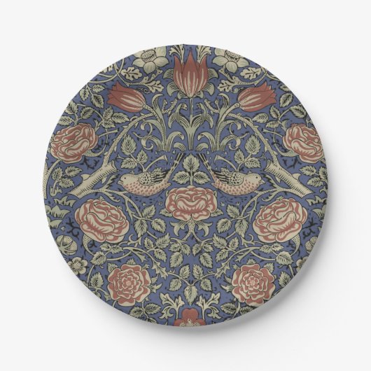 William Morris Tudor Rose Wallpaper Pappteller (Vorderseite)