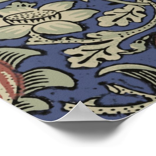 William Morris Tudor Rose Wallpaper Poster (Ecke)