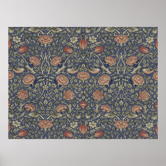 William Morris Tudor Rose Wallpaper Poster (Vorne)